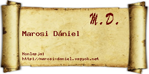 Marosi Dániel névjegykártya